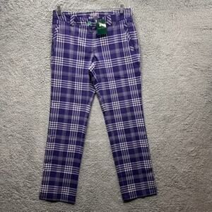 Nike Golf Dri-Fit NWT Women's Size 8 Pebble Beach Plaid‎ Pants Outdoor Active